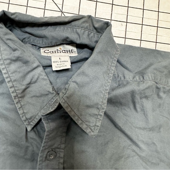 Carhartt sz large button shirt A22 - Picture 5 of 6
